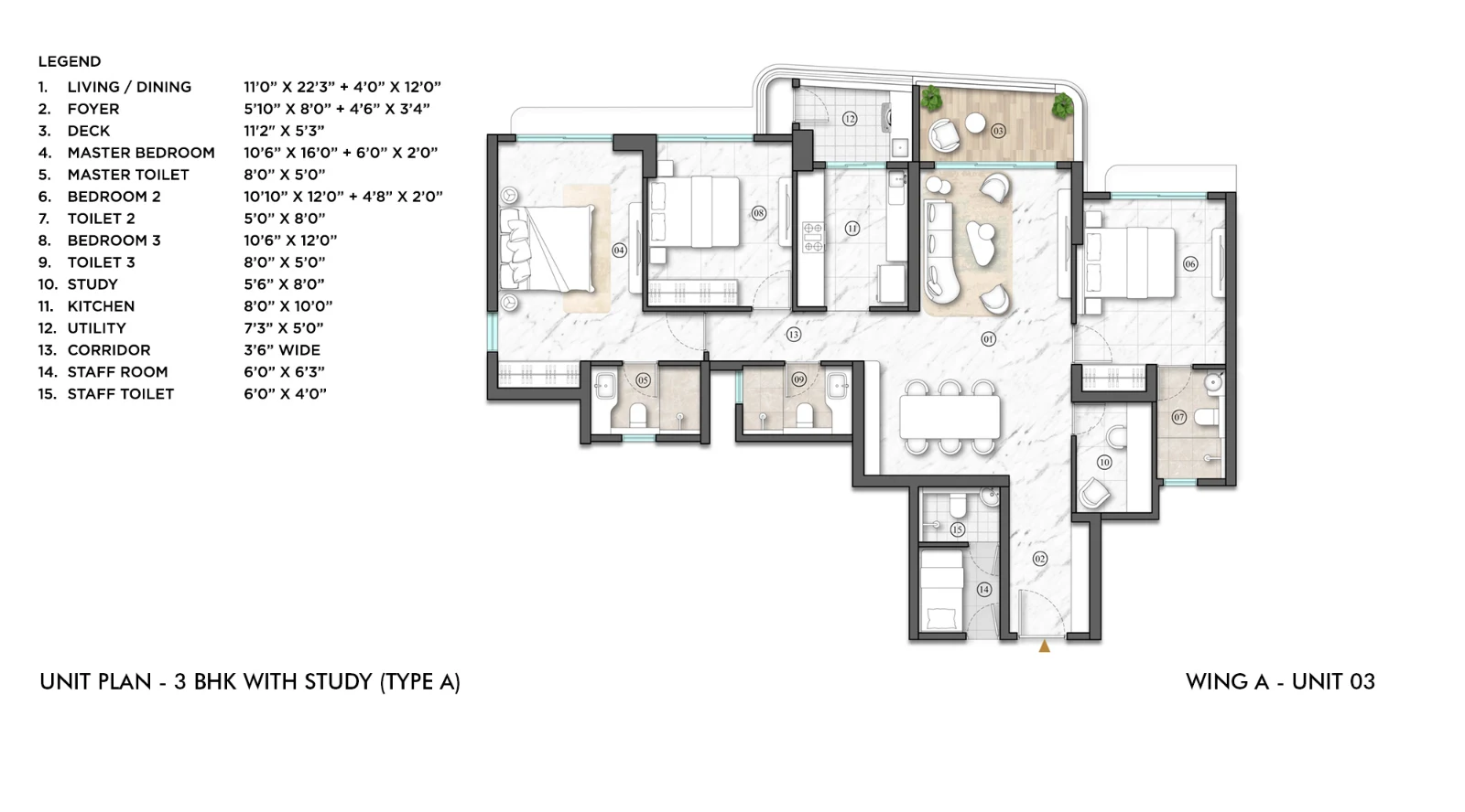 3 BHK Plan